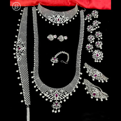 Premium Ad Stone Traditional Bridal Set Jewelry