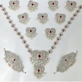 Silver Plated Indian Wedding Bridal Jewellery Set