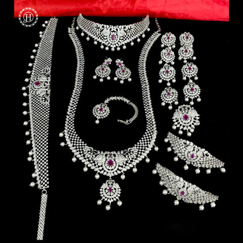 Premium Ad Stone Traditional Bridal Set Jewelry