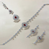 Silver Plated Indian Wedding Bridal Jewellery Set
