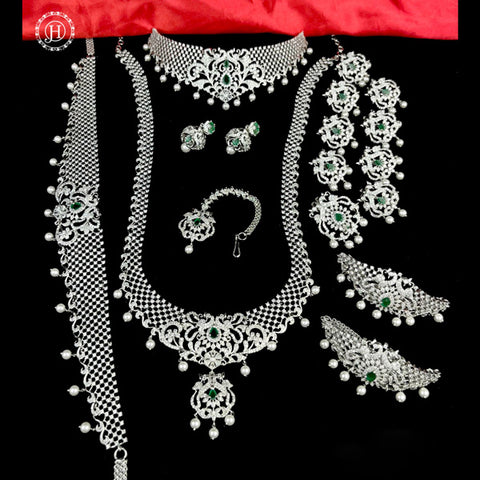 Premium Ad Stone Traditional Bridal Set Jewelry