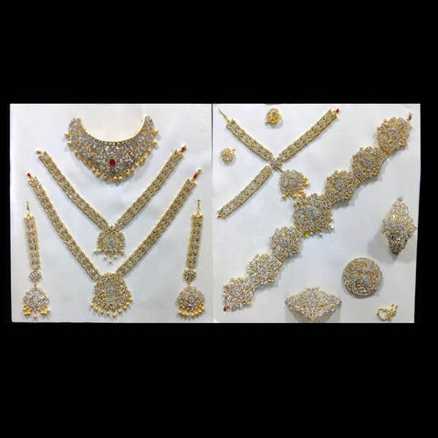 Full Bridal Wedding Jewelry Set For Indian Bride, Wedding Jewelry Set Of 10 Items - www.jewelpalace.in