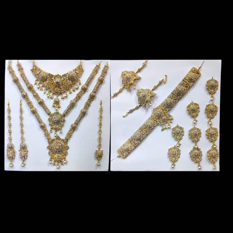 Full Bridal Wedding Jewelry Set For Indian Bride, Wedding Jewelry Set Of 10 Items - www.jewelpalace.in