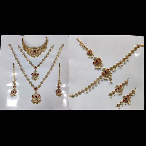 Full Bridal Wedding Jewelry Set For Indian Bride, Wedding Jewelry Set Of 10 Items - www.jewelpalace.in