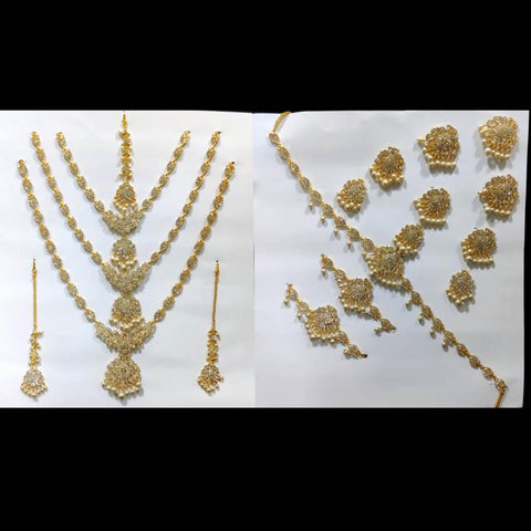 Full Bridal Wedding Jewelry Set For Indian Bride, Wedding Jewelry Set Of 10 Items - www.jewelpalace.in