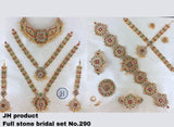 Full Bridal Wedding Jewelry Set For Indian Bride, Wedding Jewelry Set Of 14 Items - www.jewelpalace.in