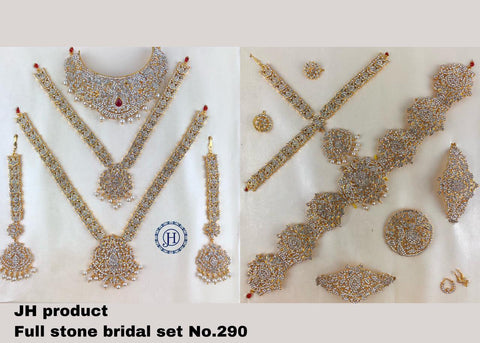 Full Bridal Wedding Jewelry Set For Indian Bride, Wedding Jewelry Set Of 14 Items - www.jewelpalace.in