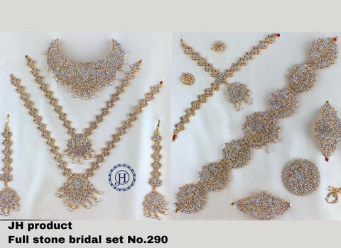 Full Bridal Wedding Jewelry Set For Indian Bride, Wedding Jewelry Set Of 14 Items - www.jewelpalace.in