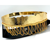 Big Size Designer Waist Belt (Kamarband) Lakshmi Carvings in Gold