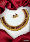 Elegant Gold Plated Designer Necklace With Earrings JH1701