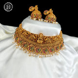 Latest Matte Finish Designer Antique Necklace Set JH1158