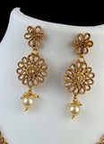 Latest Gold Plated Kundan Necklace With Jhumka Earrings JH1171
