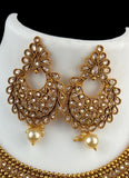 Latest Gold Plated Kundan Necklace With Jhumka Earrings JH1172