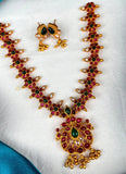 Traditional Matte Gold Plated Designer Necklace Set JH1338