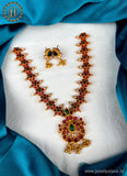 Traditional Matte Gold Plated Designer Necklace Set JH1338