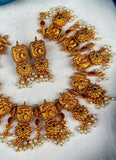 Traditional Matte Gold Plated Designer Necklace Set JH1341
