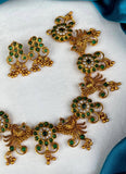 Traditional Matte Gold Plated Designer Necklace Set JH1351