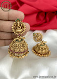 Latest Beautiful Gold Plated Kemp Stone Antique Earrings Jhumka JH1375