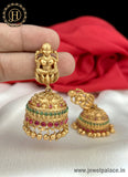 Latest Beautiful Gold Plated Kemp Stone Antique Earrings Jhumka JH1377