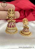 Latest Beautiful Gold Plated Kemp Stone Antique Earrings Jhumka JH1378