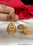 Latest Beautiful Gold Plated Kemp Stone Antique Earrings Jhumka JH1381