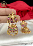 Latest Beautiful Gold Plated Kemp Stone Antique Earrings Jhumka JH1382