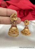 Latest Beautiful Gold Plated Kemp Stone Antique Earrings Jhumka JH1391