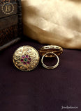 Gorgeous And Beautiful Antique Gold Finish Adjustable Finger Ring JH1461