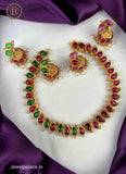 Elegant Gold Plated Designer Necklace With Earrings JH1694