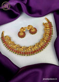 Elegant Gold Plated Designer Necklace With Earrings JH1703