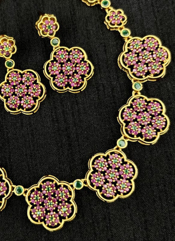 Premium Quality AD Necklace Set JH1928