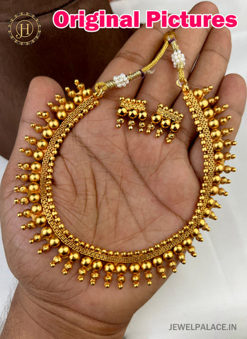 Beautiful Gold Finish Designer Necklace  JH1938