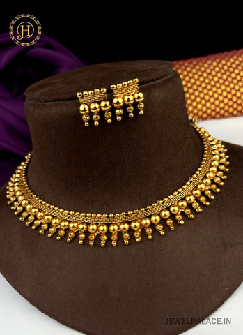 Beautiful Gold Finish Designer Necklace  JH1938