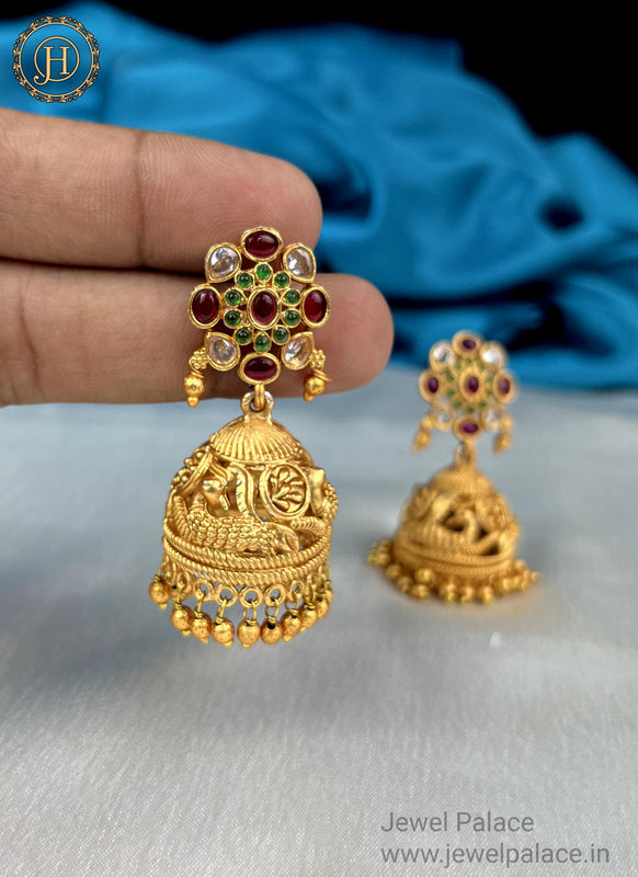 Buy Stunning Gold Daily Wear One Gram Gold Jhumkas Designs for Girls