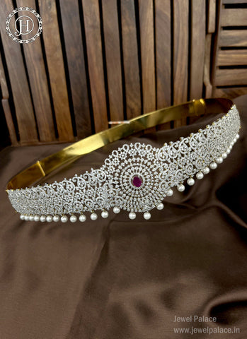 Beautiful Silver Plated With AD Stone Waist Hip Belt Kamarband For Wedding and Party Wear JH2006
