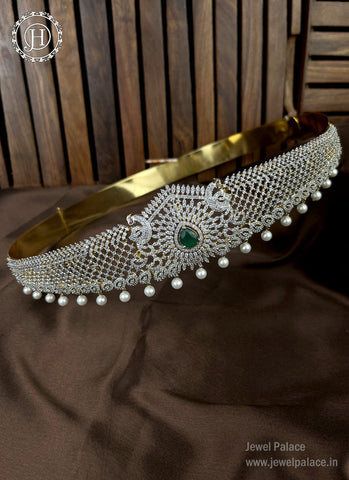 Beautiful Silver Plated With AD Stone Waist Hip Belt Kamarband For Wedding and Party Wear JH2014