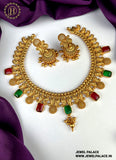 Gold Plated Beautiful Necklace Set With Earrings JH2062