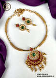 Gold Plated Beautiful Necklace Set With Earrings JH2065