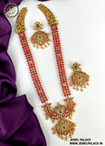 Exclusive Gold Plated Temple Long Haram JH2025