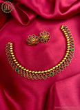 Beautiful Gold Plated Kemp Stone Necklace Set JH2229