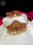 Beautiful Gold Plated Kemp Stone Short Necklace Set JH2239