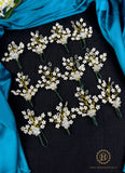 Artificial Leaf and Floral Design with Pearl And  Stone Hairpin Bride Accessories JH2259