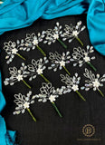 Artificial Leaf and Floral Design with Pearl And  Stone Hairpin Bride Accessories JH2268