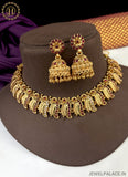 Latest Gold Plated Antique Necklace With Earrings JH2378