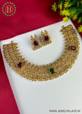 Latest Gold Plated Antique Necklace With Earrings JH2379