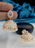 Elegant Gold Plated Kundan With Pearl Studded Earrings JH2441