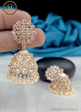 Elegant Gold Plated Kundan With Pearl Studded Earrings JH2446