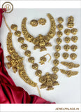 Gold Plated Bridal Dulhan Full Wedding Jewelry Set for Indian Brides JH2508