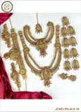 Gold Plated Bridal Dulhan Full Wedding Jewelry Set for Indian Brides JH2509