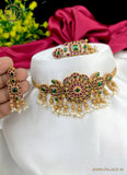 Elegant Gold Plated Premium Quality AD Stone Necklace With Matching Earrings JH2563